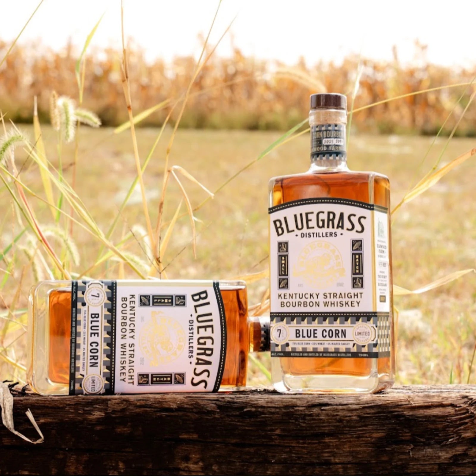 Bluegrass Distillers Blue Corn bourbon in the field